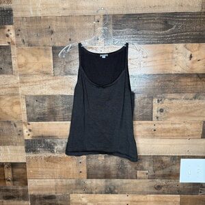 Ann Taylor Black Sleeveless Tank Top Silk Blend